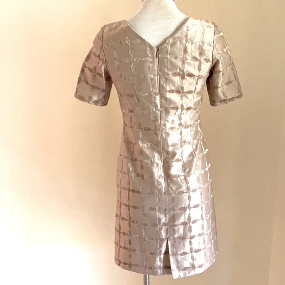 50’s style shift dress 🔳velvet embossed checker print SIZE 8 Relaxed fit - Picture 5 of 9